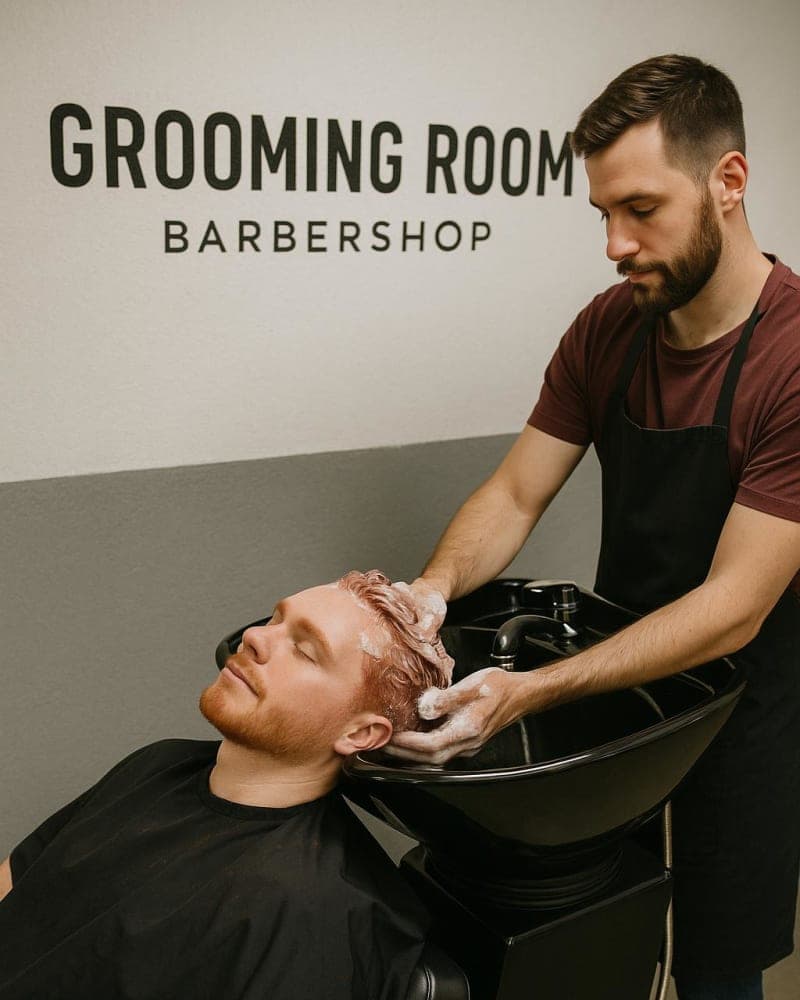 Grey hair coloring service - Kellyville barber Grey hair coloring service at The Grooming Room Barbershop
